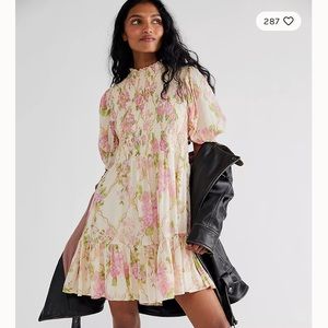 BNWT Free People Rose Garden Mini Dress